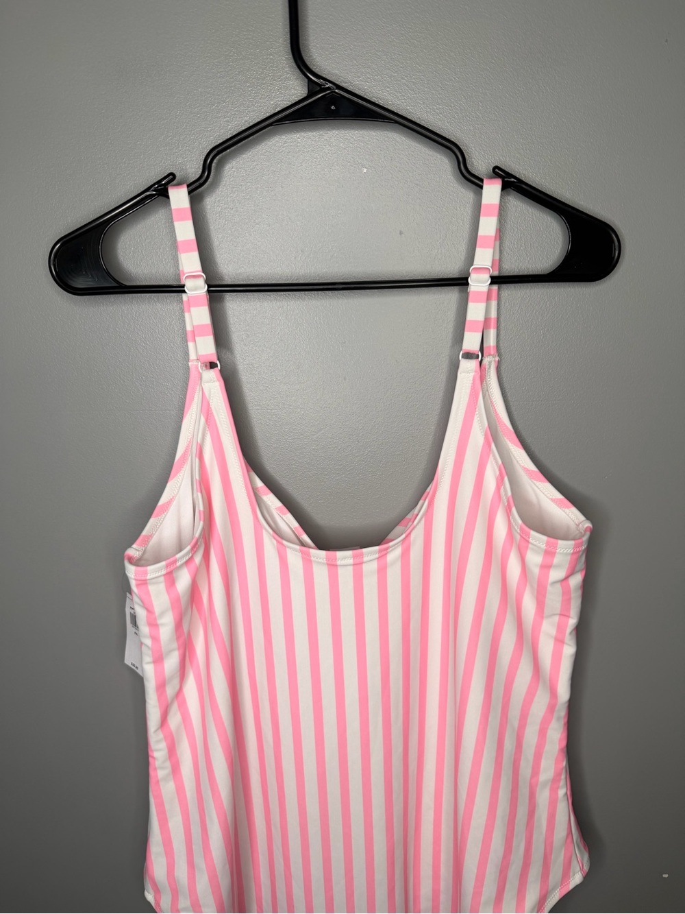 NWT Old Navy One Piece Pink Stripe Swimsuit - Picture 7 of 13